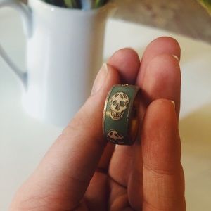 Alexander McQueen Enamel Skull Ring